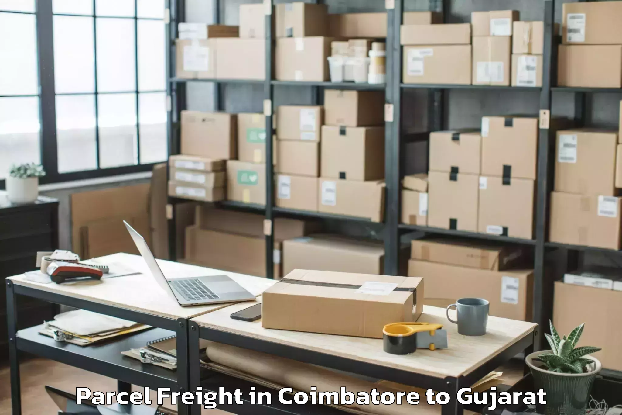 Leading Coimbatore to Waghodia Parcel Freight Provider